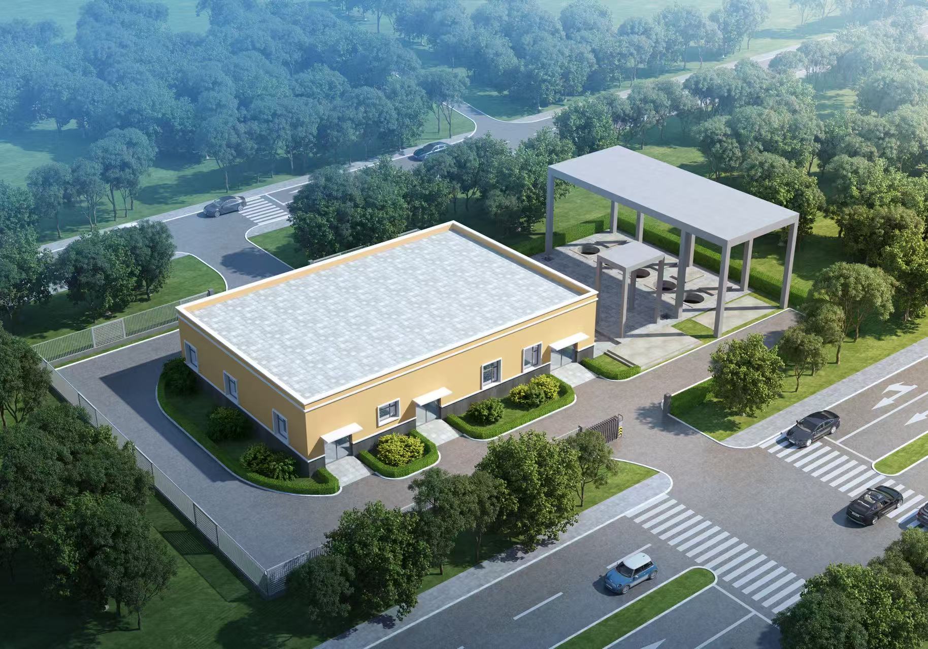 八里堡泵站效果圖